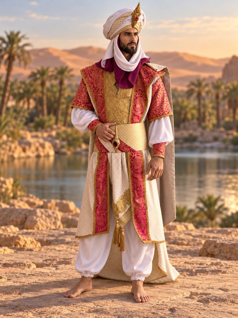 Traje A-136 moro para hombre en alquiler, vista frontal